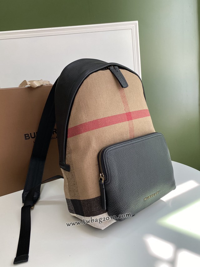 Burberry專門店新款Canvas格紋雙肩包 巴寶莉男士雙肩背包 yxb1510